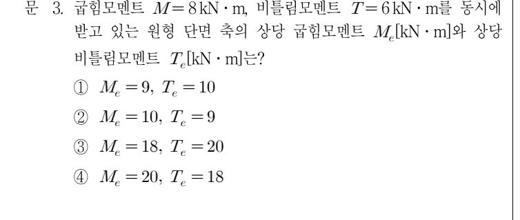 2016년 9급 공개경쟁채용시험 기계설계 3번 공식 문제지 도표 또는 그림