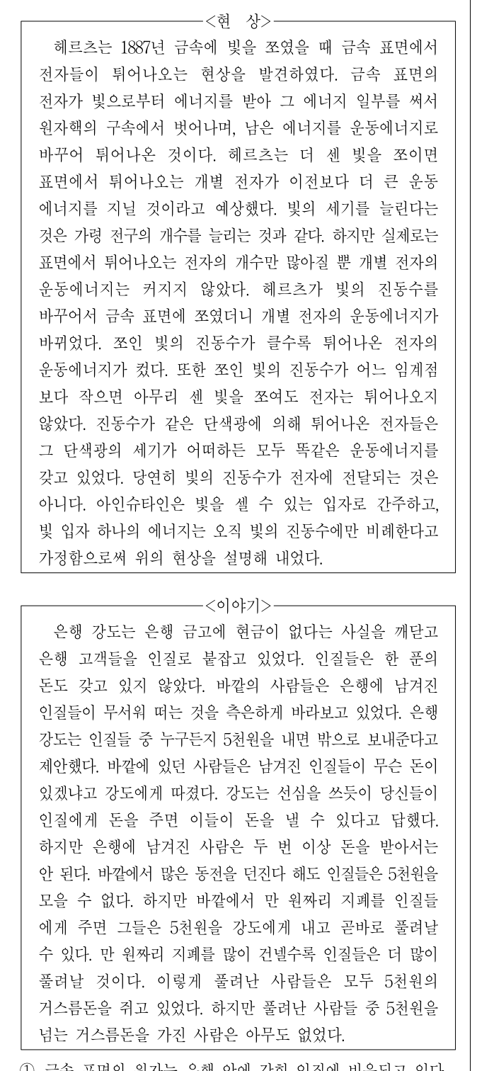 2013년 외교관후보자 선발시험 언어논리영역 33번 공식 문제지 도표 또는 그림
