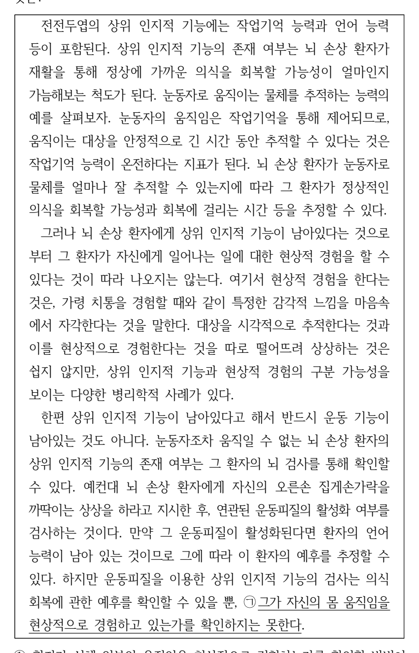 2024년 외교관후보자 선발시험 언어논리영역 28번 공식 문제지 도표 또는 그림