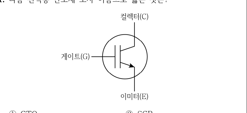 2025년 제2회 지방직공무원 시험(7급) 전기기기(지방9급고졸경채) 1번 공식 문제지 도표 또는 그림