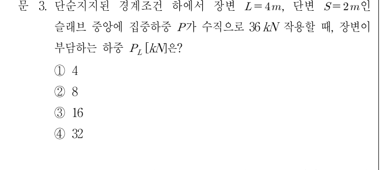 2013년 제1회 지방직공무원 시험 토목설계(지방9급) 3번 공식 문제지 도표 또는 그림
