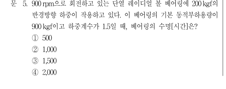 2020년 제1회 지방직공무원 시험 기계설계(지방9급) 5번 공식 문제지 도표 또는 그림