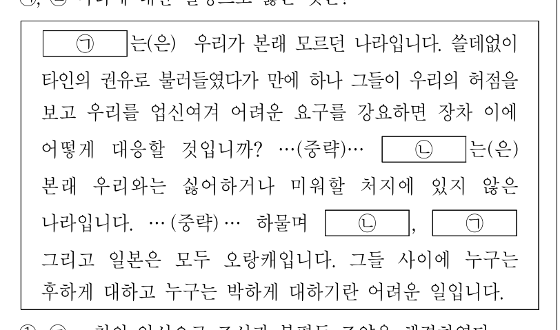 2019년 7급 공개경쟁채용시험 한국사 11번 공식 문제지 도표 또는 그림