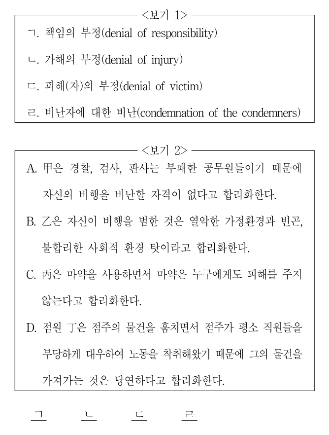2018년 7급 공개경쟁채용시험 형사정책 5번 공식 문제지 도표 또는 그림